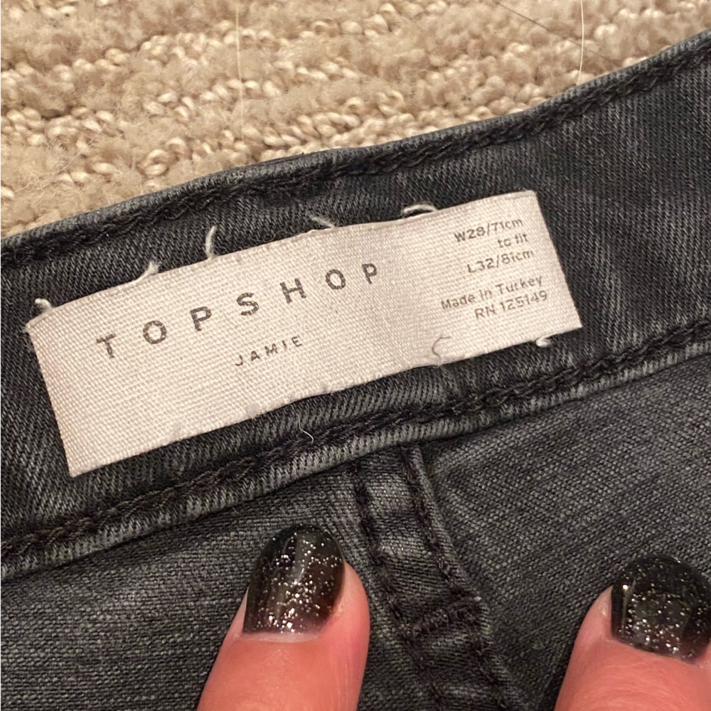 Topshop Jamie Jeans With Rips - Picture 3 of 3